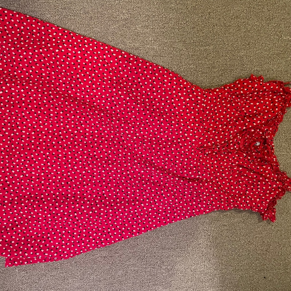 LOVE BIRDS MINI DRESS RED